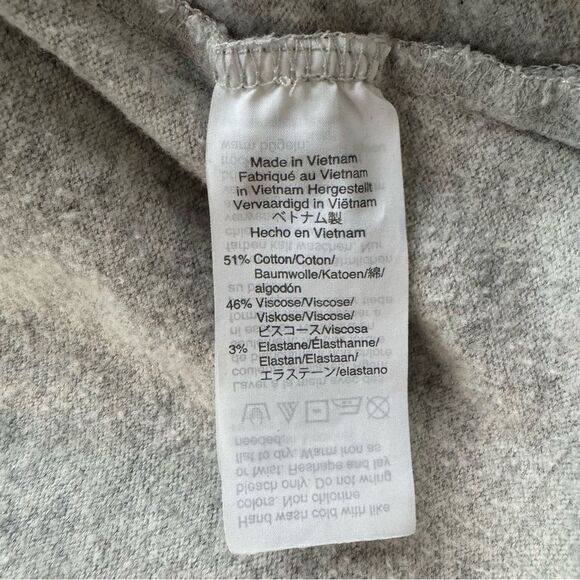 Madewell Grey Size M Rainbow Embroidered Cotton Robe NO BELT Pockets Boho Retro - Picture 10 of 13